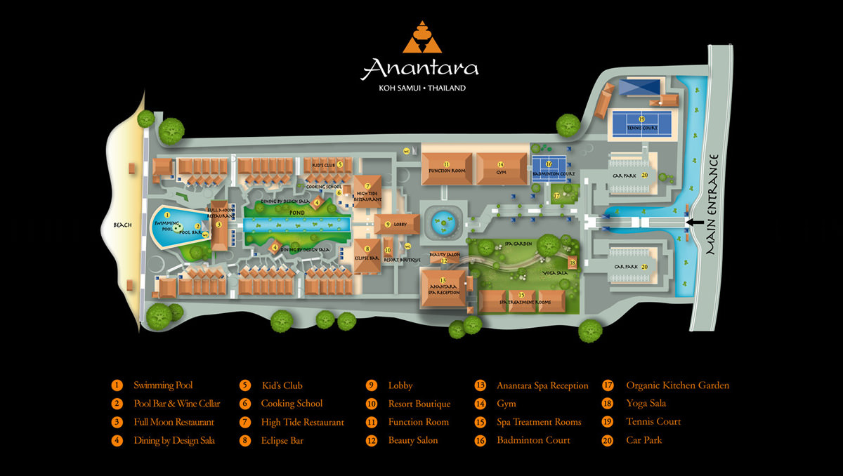 Anantara Bophut Venue Map 